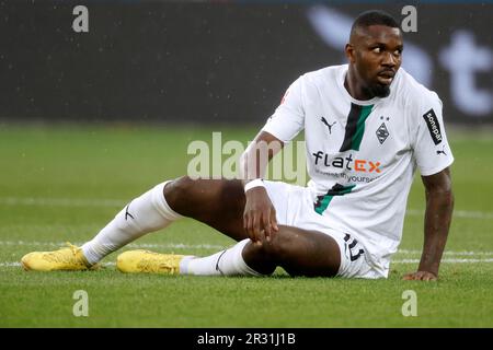 1 Leverkusen, Deutschland. Fussball Bundesliga, 33. Spieltag, Matchday 33 Bayer 04 Leverkusen : Borussia Mönchengladbach 2-2 21. 05. 2023 in der Bay-Arena in Leverkusen Marcus THURAM (MG) Foto: Norbert Schmidt, Düsseldorf Stockfoto