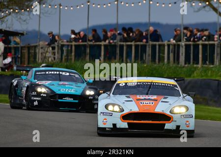 Richard Meins, Aston Martin DBR9, GT1 Demonstration, auf der Rennstrecke eine Sammlung von legendären Ausdauerfahrern von Ende der 1990er bis Anfang der 2000er Jahre, Severa Stockfoto