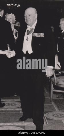 Sir Winston Churchill von der US-Botschaft in London, 1950 Stockfoto