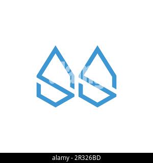 Anfangsbuchstabe Doppel-S-Symbol Designvektor. Designvorlage für das Logo des Buchstabens S S Icon. Logo mit zwei Buchstaben Stock Vektor