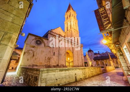 Catedral de San Lorenzo, 1240 - Catedral de San Juan-Trogir, Costa Dalmata, Croacia, Europa. Stockfoto