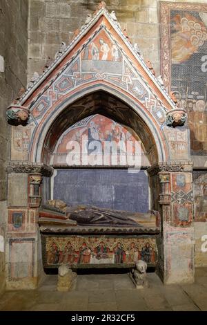 Pinturas murales en la Capilla de San Martín, Catedral de la Asunción de la Virgen, catedral vieja, Salamanca, comunidad Autónoma de Castilla y León, Spanien. Stockfoto