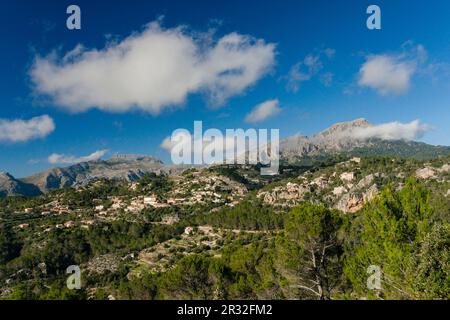 Puig de Galatzo, 1027 U-Bahnen. Sierra de Tramuntana. Mallorca. Islas Baleares. Spanien. Stockfoto