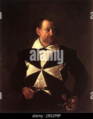 CARAVAGGIO (b. 1573, Caravaggio, d. 1610, Porto Ercole)  Portrait of Alof de Wignacourt 1608 Oil on canvas, 118,5 x 95,5 cm Galleria Palatina (Palazzo Stockfoto