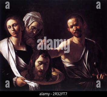CARAVAGGIO (b. 1573, Caravaggio, d. 1610, Porto Ercole)  Salome with the Head of St John the Baptist c. 1607 Oil on canvas, 90,5 x 167 cm National Gal Stockfoto