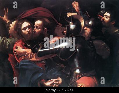 CARAVAGGIO (b. 1573, Caravaggio, d. 1610, Porto Ercole)  Taking of Christ c. 1598 Oil on canvas, 133,5 x 169,5 cm National Gallery of Ireland, Dublin Stockfoto