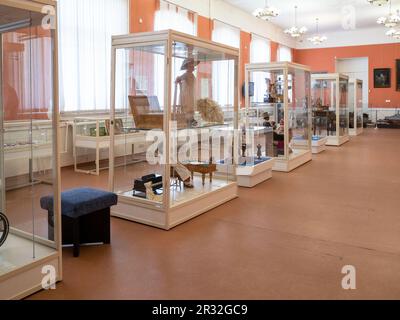 Sergijew Posad, Russland - 21. Mai 2023: Das Museum für künstlerische und pädagogische Spielzeuge mit dem Namen N D Bartram in der Stadt Sergiev Posad Stockfoto