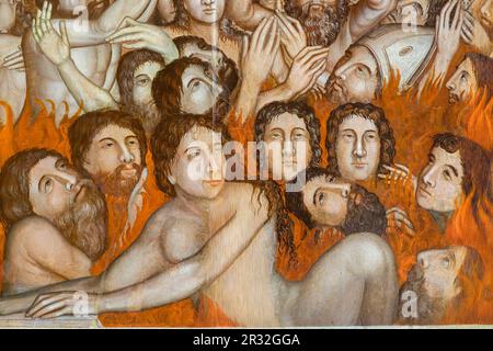 Retablo de San Gregorio, fragmento, anonimo, siglo XVI, Tempel sobre Tabla, Museo Diocesano, Catedral de la Virgen de las Nieves, Catedral de Ibiza, siglo XIII, Ibiza, Balearen, Spanien. Stockfoto