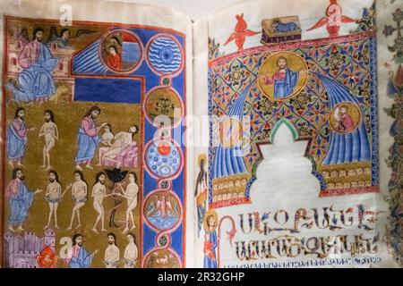 Manuscrito iluminado, siglo XVII, Constantinopla, Fundación Calouste Gulbenkian, ("Fundação Calouste Gulbenkian"), Lisboa, Portugal. Stockfoto