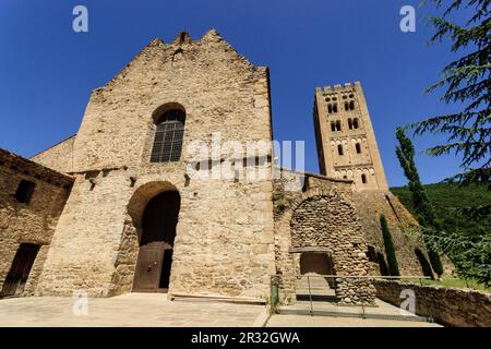 erzengel-kirche San Miguel, benediktinerkloster Sant Miquel de Cuixa, Jahr 879, Ost-pyrenäen, Frankreich, europa. Stockfoto