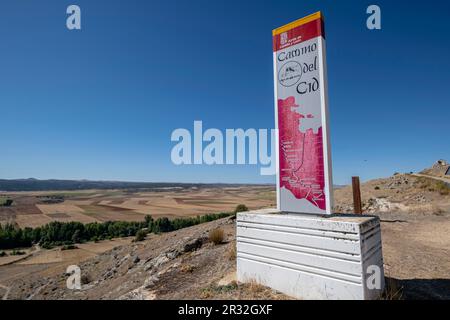 camino del Cid, Senda del Duero, Gormaz, Soria, Comunidad Autónoma de Castilla, Spanien, Europa. Stockfoto