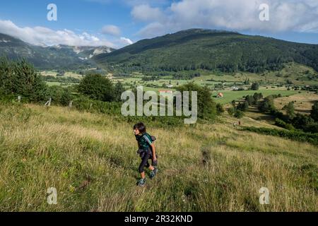 Valle de Belagua, Lola, Navarra, Spanien, Europa. Stockfoto