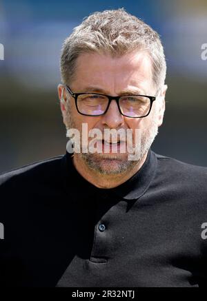 Mark Chapman, BBC-sportmoderator beim Spiel des Betfred Super League Challenge Cup im Headingley Stadium, Leeds. Foto: Samstag, 20. Mai 2023. Stockfoto