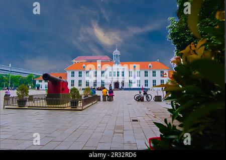 18. Mai 2023 jakarta indonesia, das Jakarta History Museum oder das Batavia Museum, das sich in der Altstadt von Jakarta, Indonesien, befindet. Stockfoto