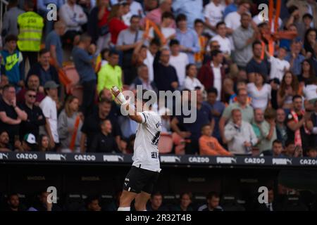 Valencia, Spanien. 21. Mai 2023. Diego Lopez von Valencia CF gesehen während der Headline: La Liga Santander reguläre Saison Runde 35 im Mestalla Stadion. (Endergebnisse; Valencia CF 1:0 Real Madrid). (Foto: Vicente Vidal Fernandez/SOPA Images/Sipa USA) Guthaben: SIPA USA/Alamy Live News Stockfoto