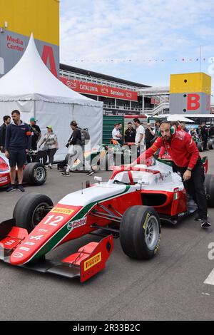 Andrea Antonellis Auto bei der Formel-Regional-Europameisterschaft beim Alpine 2023-Rennen auf dem Circuit of Catalonia in Barcelona, Spanien 21/5/2023 Stockfoto