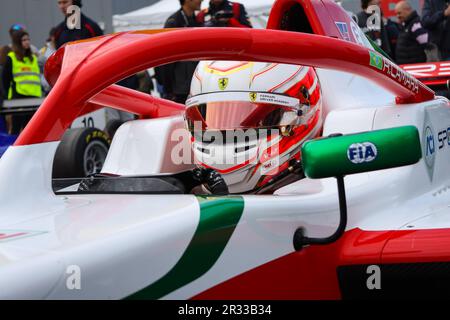 Rafael Camara fährt in der Formel-Regional-Europameisterschaft beim Alpine 2023-Rennen auf dem Circuit of Catalonia in Barcelona, Spanien 21/5/2023 Stockfoto