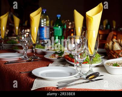 Restourant Tabelle Stockfoto