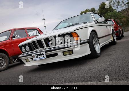 1979 BMW M635 csi mit Andorra-Kennzeichen Stockfoto