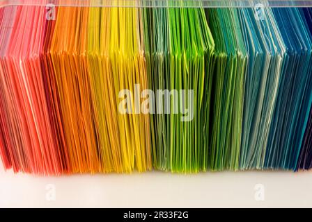 Papier in verschiedenen Farben Stockfoto