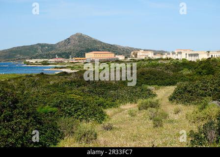 Blick auf Cala reale auf der Insel Asinara Stockfoto