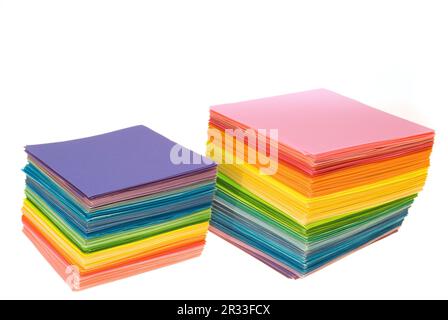 Papier in verschiedenen Farben Stockfoto