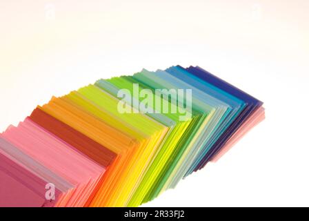 Papier in verschiedenen Farben Stockfoto