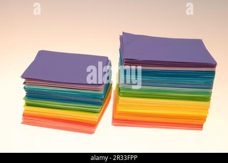 Papier in verschiedenen Farben Stockfoto