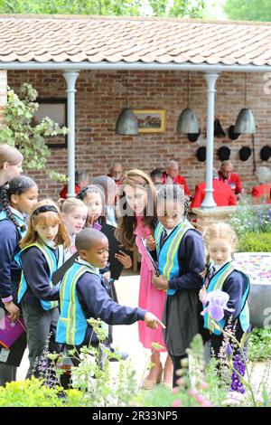 London, UK, 22. Mai 2023. Catherine, Prinzessin von Wales, besucht die RHS Chelsea Flower Show. Kredit: Groombridge/Alamy Live News Stockfoto