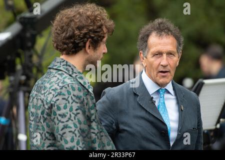 Chelsea, London, Großbritannien. 22. Mai 2023. Monty Don, der TV-Moderator von BBC Gardener, beim Pressetag der RHS Chelsea Flower Show. Kredit: Maureen McLean/Alamy Live News Stockfoto