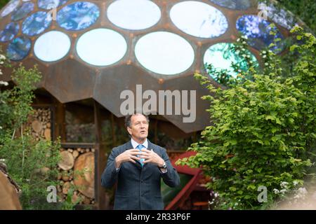 Chelsea, London, Großbritannien. 22. Mai 2023. Monty Don, der TV-Moderator von BBC Gardener, beim Pressetag der RHS Chelsea Flower Show. Kredit: Maureen McLean/Alamy Live News Stockfoto