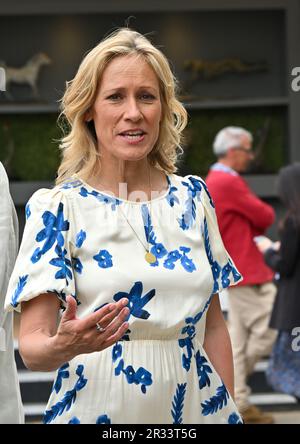 London, Großbritannien. 22. Mai 2023. Royal Hospital Chelsea, London, Großbritannien am 22 2023. Mai. Sophie Raworth auf der RHS Chelsea Flower Show im Royal Hospital Chelsea, London, Großbritannien am 22 2023. Mai. Kredit: Francis Knight/Alamy Live News Stockfoto