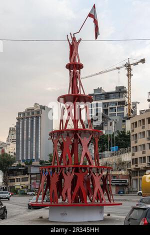 Skyline Tower und moderne Wohngebäude in Beirut, Libanon Stockfoto