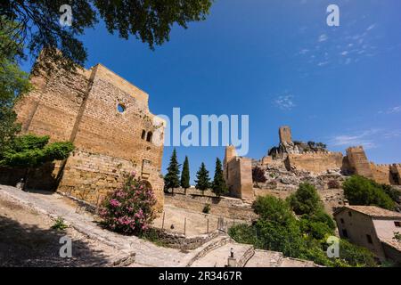 Castillo de La Iruela, origenes Almohade, construido sobre cimientos pre-bereberes, La Iruela, Valle del Guadalquivir, Parque Natural Sierras de Cazorla, Segura y Las Villas, Jaen, Andalusien, Spanien. Stockfoto