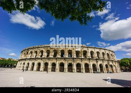 Anfiteatro Romano-Arena de Nimes -, siglo I, Nimes, Capital del Estado de Gard, Francia, Europa. Stockfoto