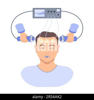 Elektrokrampftherapie bei schwerer Depression Stock Vektor