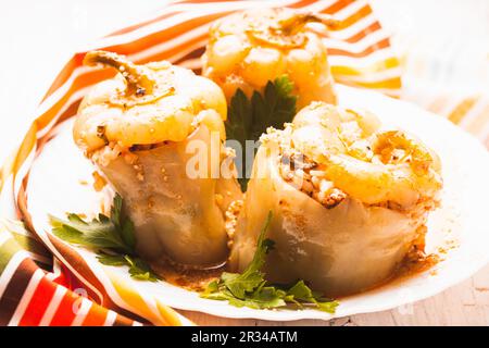 Gefüllte Paprika Stockfoto