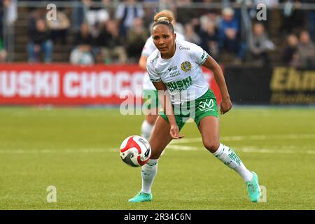 Stockholm, Schweden. 22. Mai 2023. Stockholm, Schweden, Mai 22. 2023: Madelen Janogy (9 Hammarby) während des Spiels in der schwedischen Liga OBOS Damallsvenskan am 22. 2023. Mai zwischen Hammarby IF und FC Rosengard auf der Hammarby IP in Stockholm, Schweden (Peter Sonander/SPP) Kredit: SPP Sport Press Photo. Alamy Live News Stockfoto