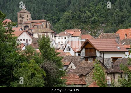 Uztarroz, Valle de Roncal, Navarra, Spanien, Europa. Stockfoto