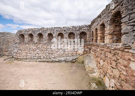 Termas del Teatro, Parque arqueológico de Segóbriga, Saelices, Cuenca, Castilla-La Mancha, Spanien. Stockfoto