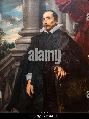 Retrato de hombre, Anton van Dyck, Flandes, 1620-1621, Fundación Calouste Gulbenkian, ("Fundação Calouste Gulbenkian"), Lisboa, Portugal. Stockfoto