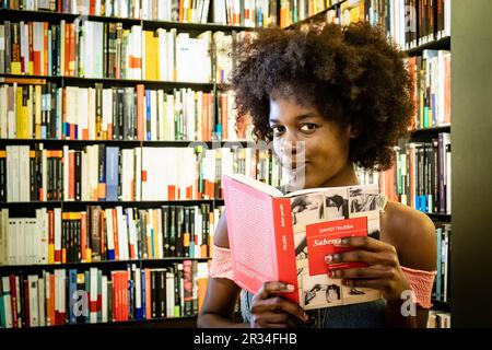 La Biblioteca de Babel, Carrer Arabí, Palma, Mallorca, Balearen, Spanien. Stockfoto