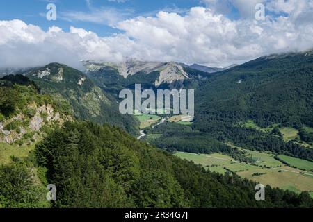 Valle de Belagua, Lola, Navarra, Spanien, Europa. Stockfoto