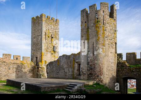 Castillo mittelalterliche, Obidos, Distrito de Évora, Alentejo, Portugal. Stockfoto