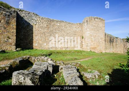 Muralla alto Imperial, remodelada por Flavio Trajanea en el siglo I, Conimbriga, Ciudad del Conventus Scallabitanus, provincia Romana de Lusitania, cerca de Condeixa-a-Nova, Distrito de Coimbra, Portugal, Europa. Stockfoto