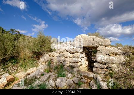 Talaiot, Son Ferrandell-Son Oleza, I milenio A C., Valldemossa, Mallorca, Balearische Inseln, spanien. Stockfoto