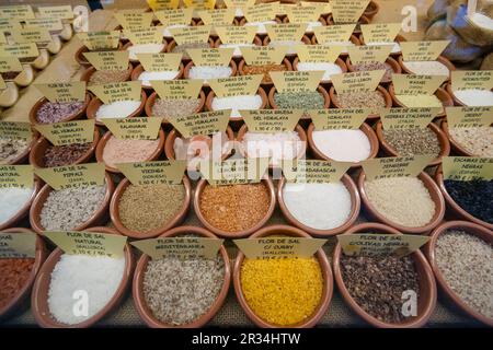 Mercado de Santa Catalina, Barrio de Santa Catalina, Palma, Mallorca, Balearen, Spanien. Stockfoto