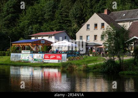 Bodetal Treseburg. Stockfoto