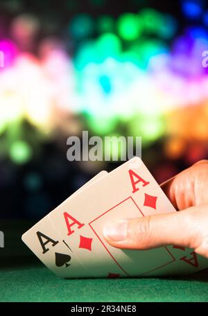 Ein Paar Asse Stockfoto