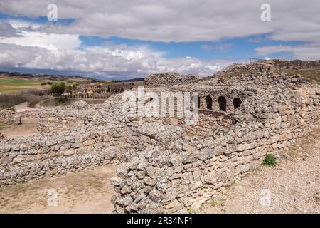 Termas del Teatro, Parque arqueológico de Segóbriga, Saelices, Cuenca, Castilla-La Mancha, Spanien. Stockfoto